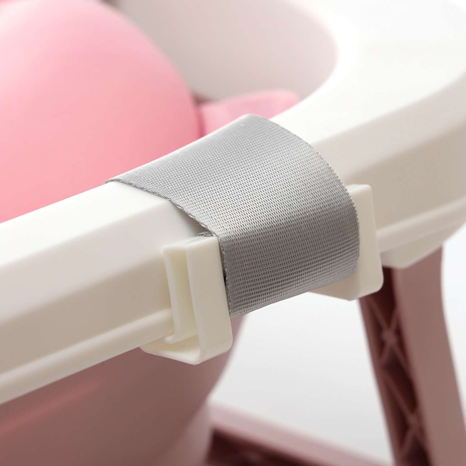Ванночка складная детская WiMi с подушкой для купания розовая - фото 6