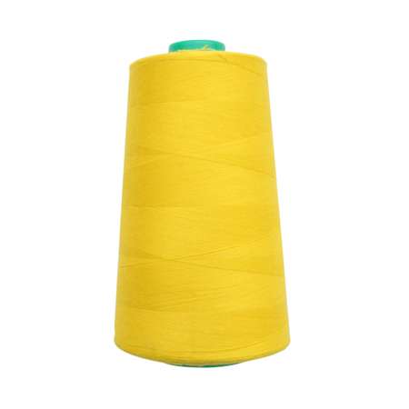 Нитки Bestex промышленные для тонких тканей для шитья и рукоделия 50/2 5000 ярд 1 шт 006 ярко-желтый
