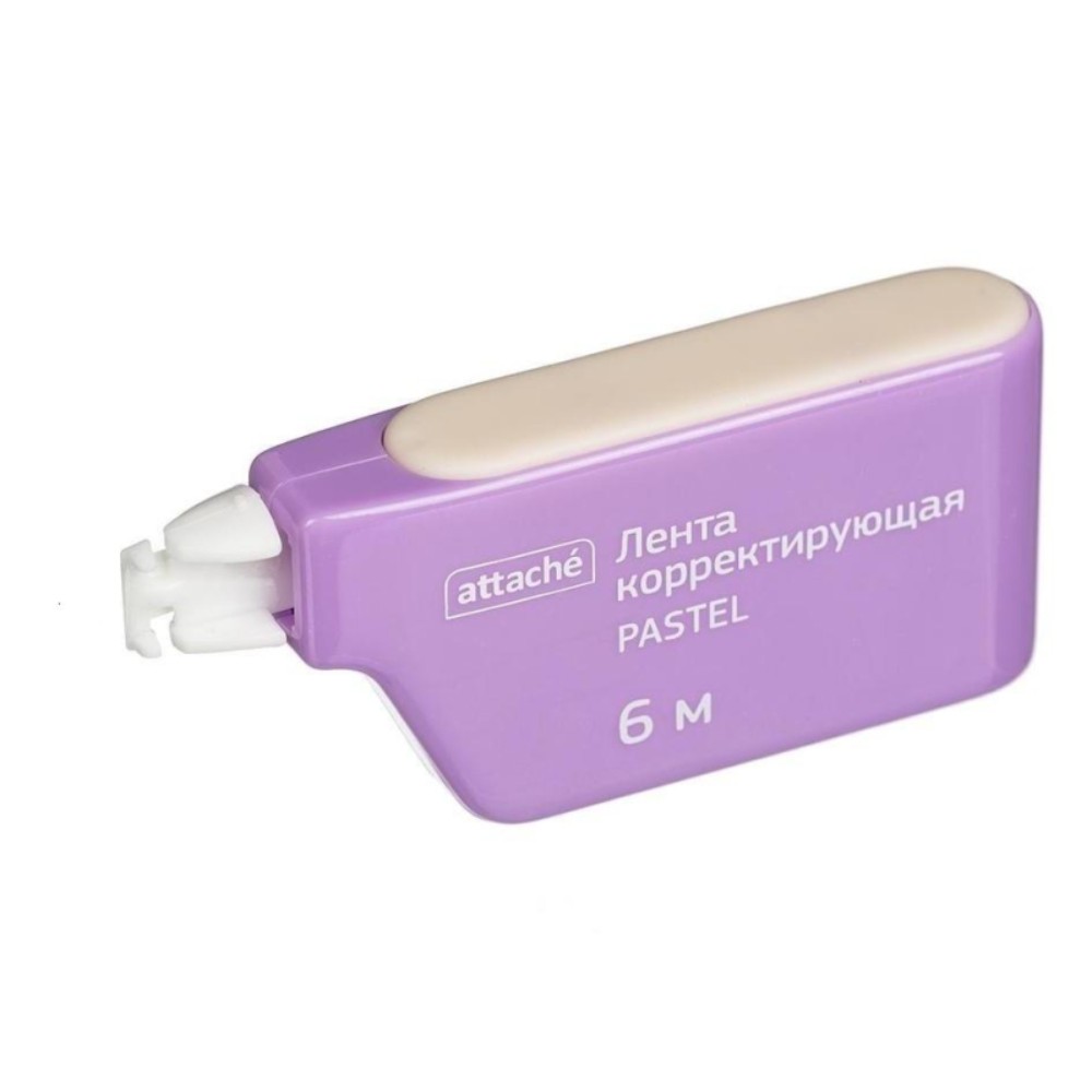 Корректирующая лента Attache 5ммх6м pastel прямоугольная форма 6 шт - фото 1