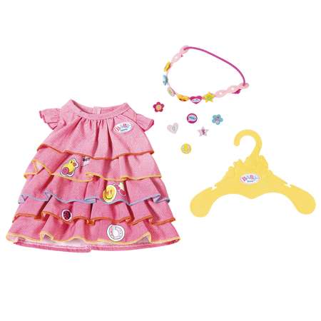 Одежда для куклы Zapf Creation Baby born Платье и ободок-украшение 824-481