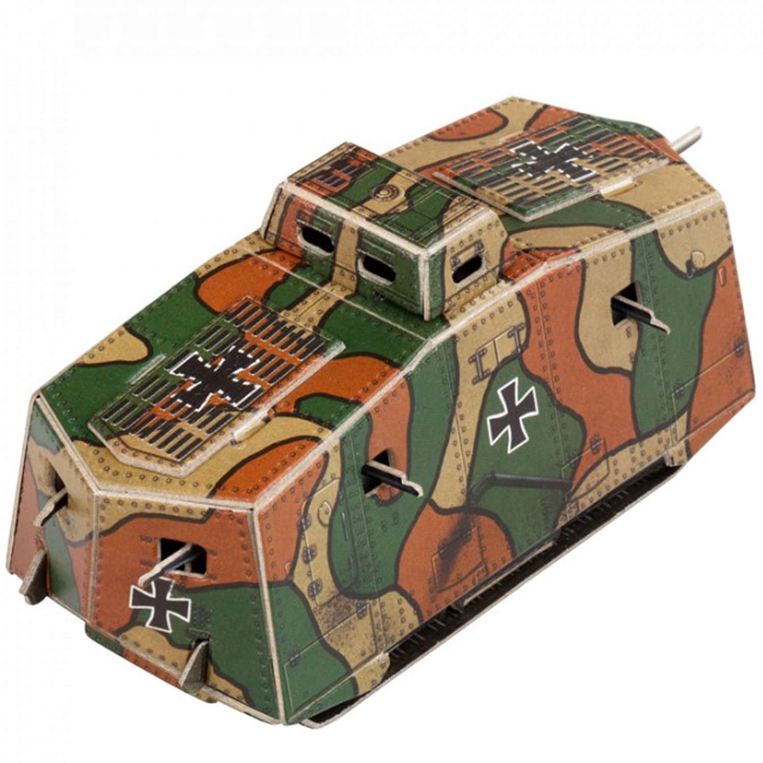Сборная модель Умная бумага Бронетехника Германский тяжелый танк А7V 580 580 - фото 3