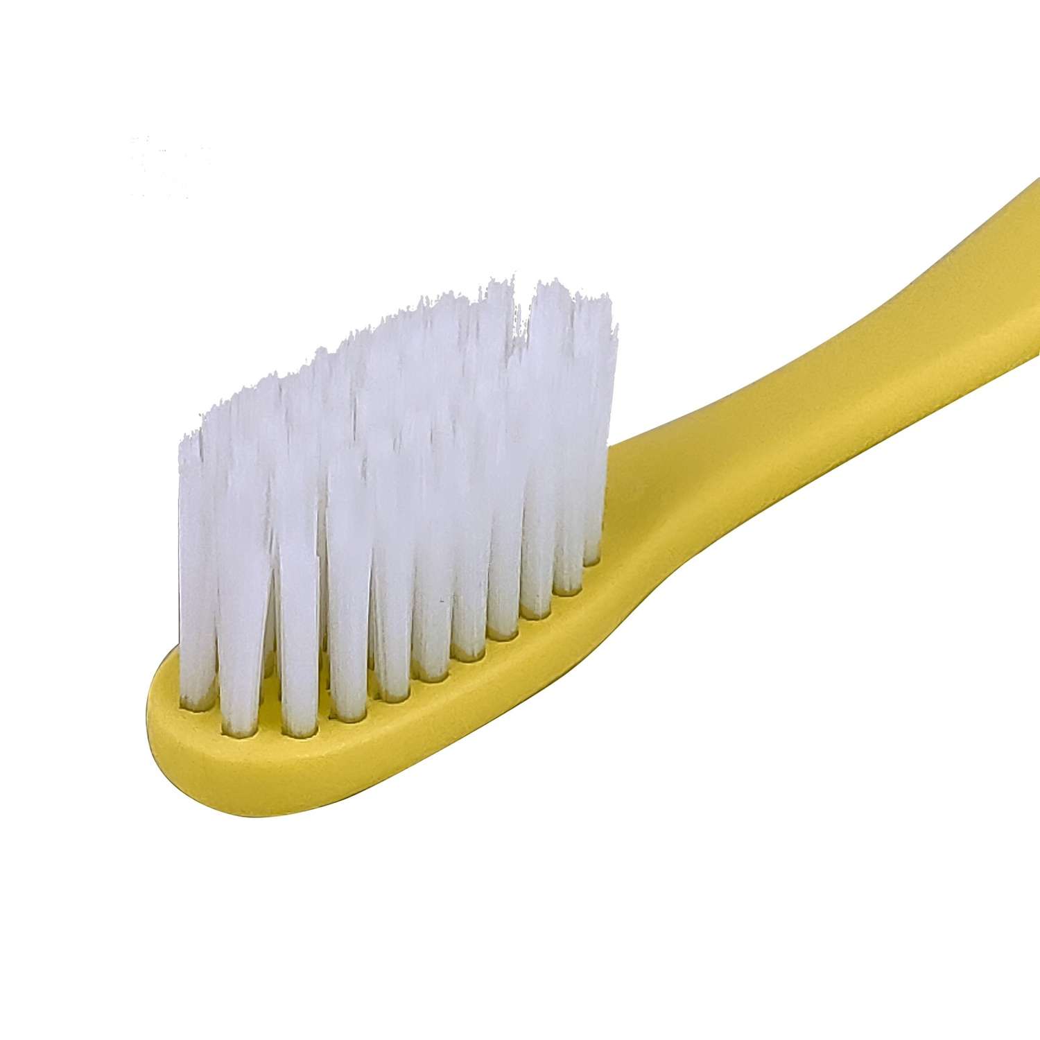 Зубная щетка DENTAL CARE c частицами серебра двойной средней жесткости и мягкой щетиной цвет пастельный желтый - фото 2