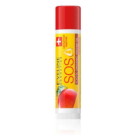 Бальзам для губ EVELINE sos argan oil exotic mango восстанавливающий