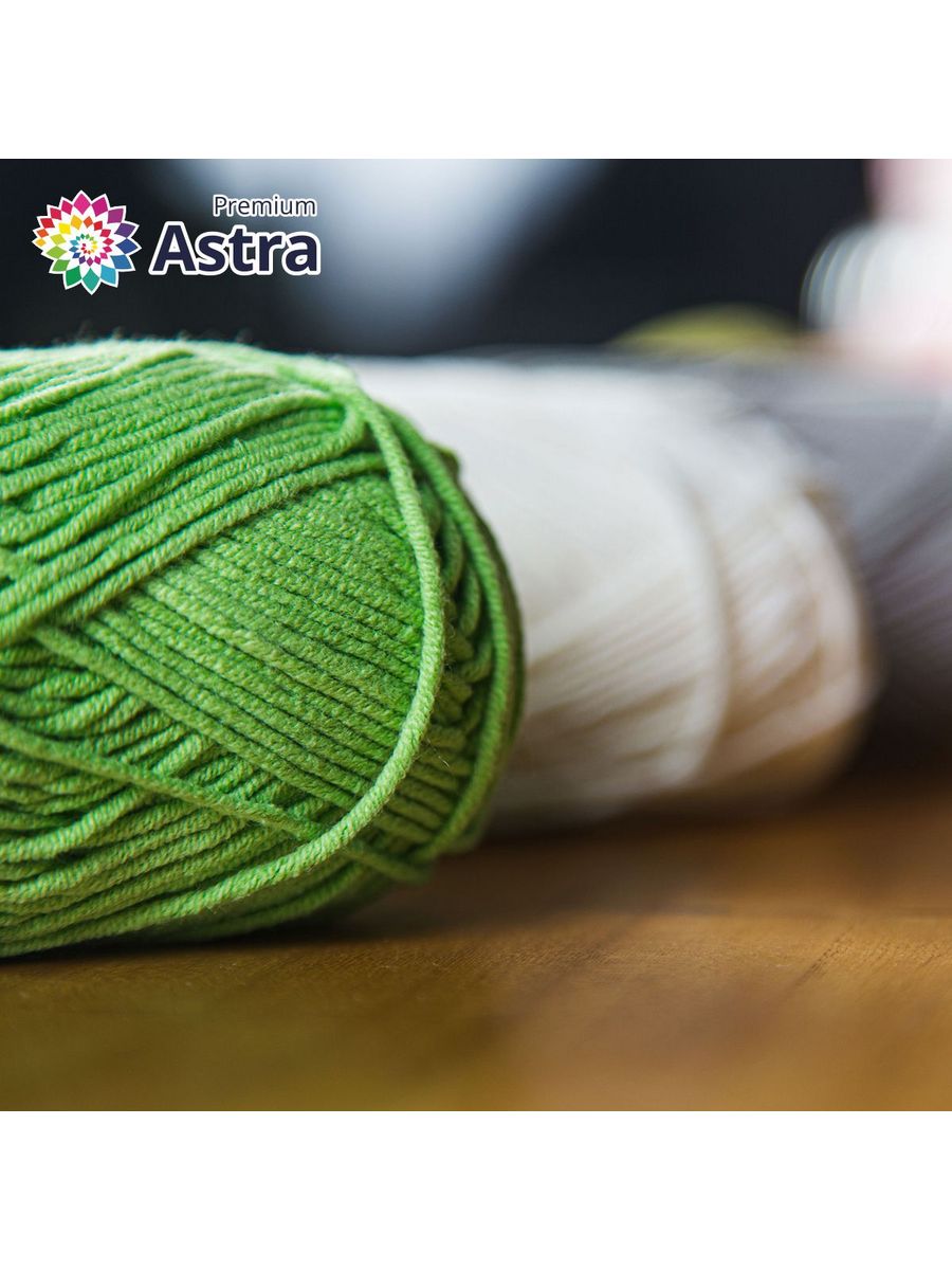 Пряжа для вязания Astra Premium джинс для повседневной одежды акрил хлопок 50 гр 135 м 140 пыльная роза 4 мотка - фото 9