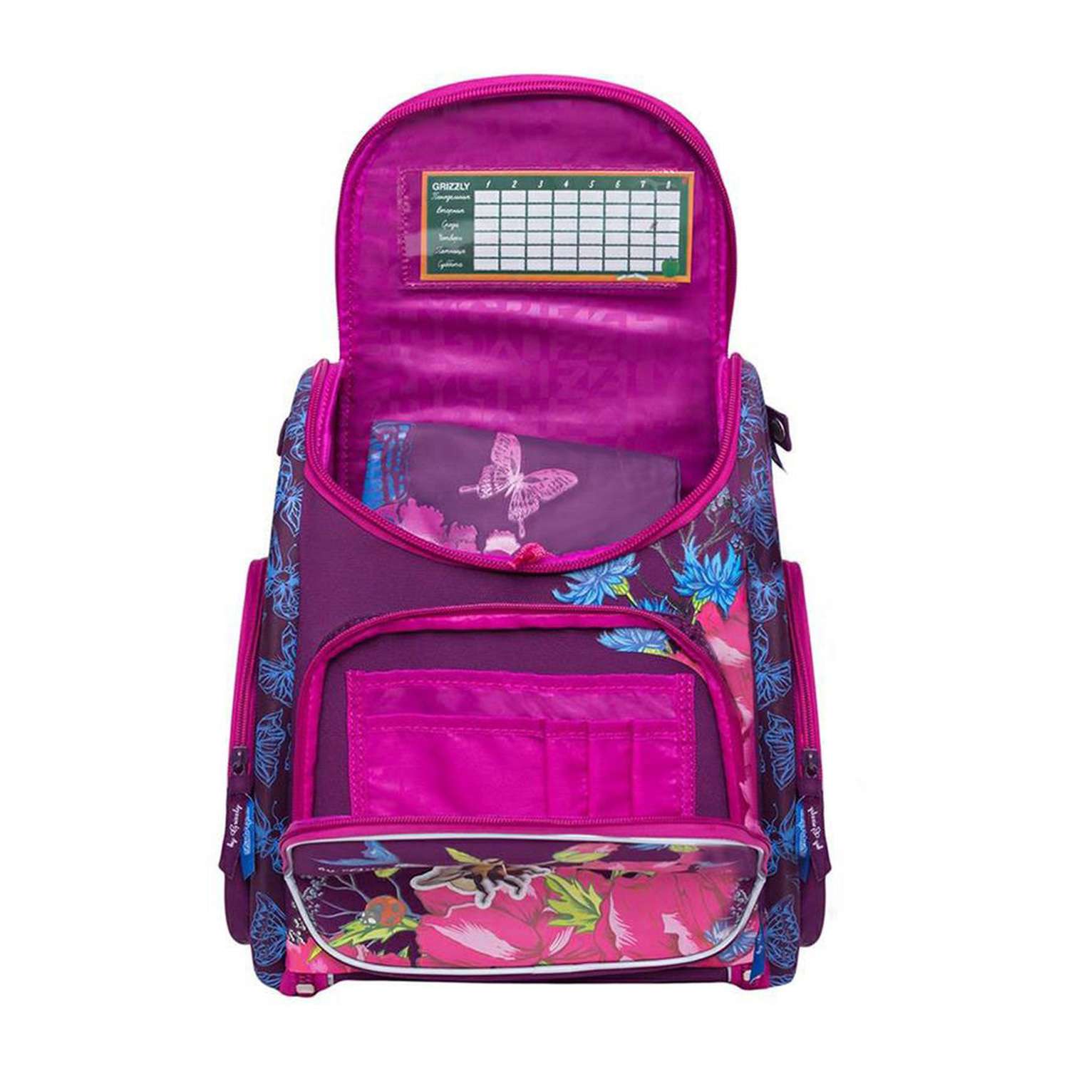 Рюкзак Grizzly Пчелка для девочек Фиолетовый - фото 4