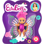 Мини кукла подвижная EstaBella Фея с машущими крылышками 7.5 см розовая