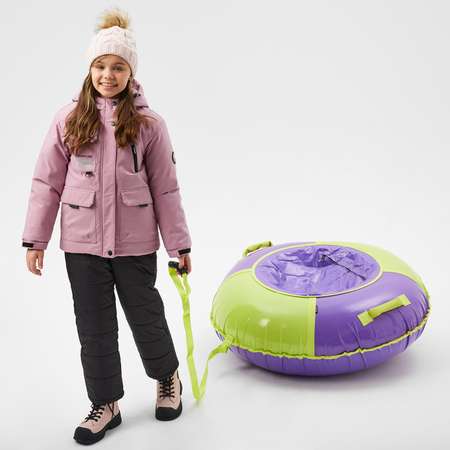 Тюбинг NiKA kids 110 см фиолетовый/лимонный