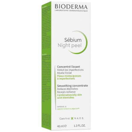 Пилинг Bioderma Sebium отшелушивающий ночный для комбинированной жирной проблемной кожи лица 40 мл