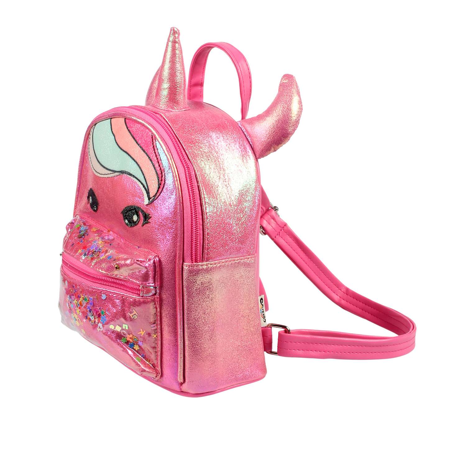 Рюкзак Little Mania Единорог перламутровый ярко-розовый - фото 2