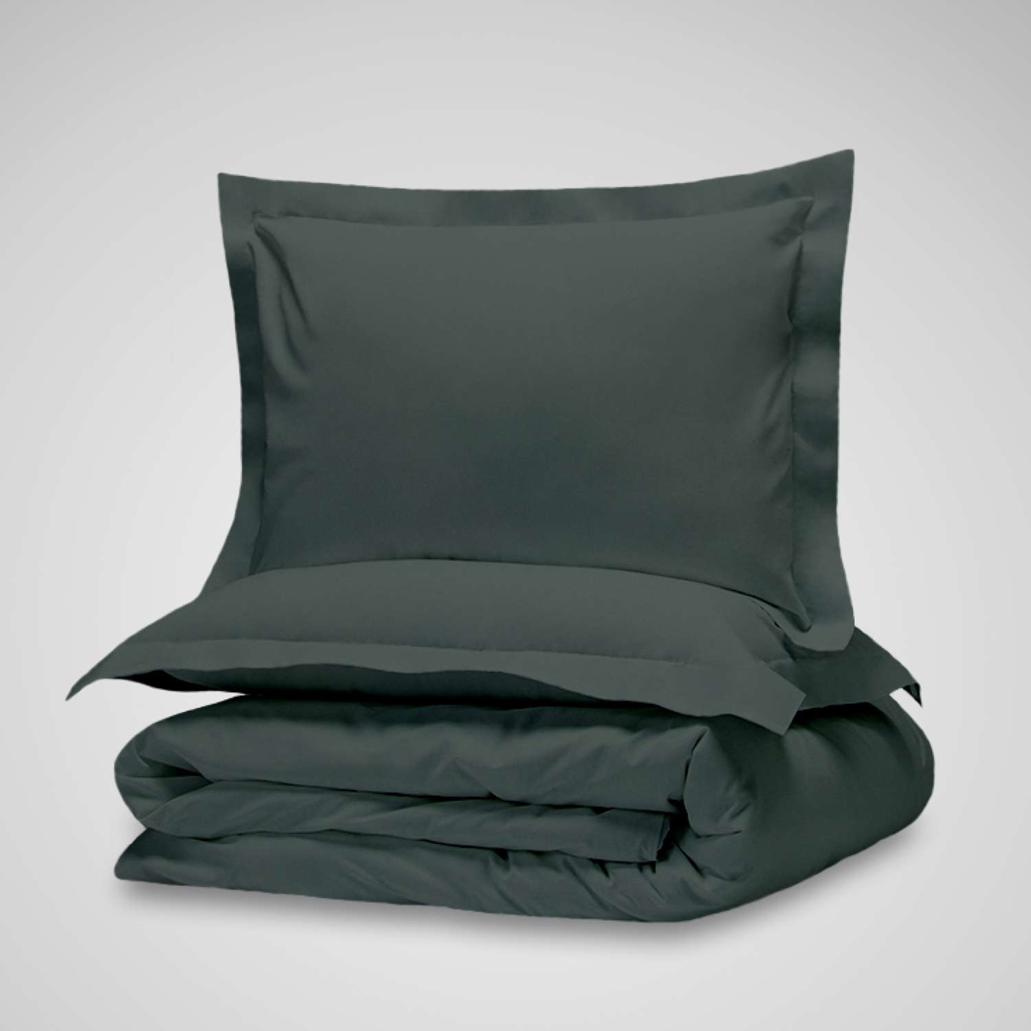 Комплект постельного белья SONNO FLORA евро-размер цвет Матовый графит - фото 2
