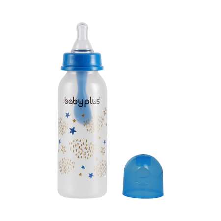 Бутылочка для кормления Baby Plus с ложкой и соской BP5114-B-1 250 мл синяя