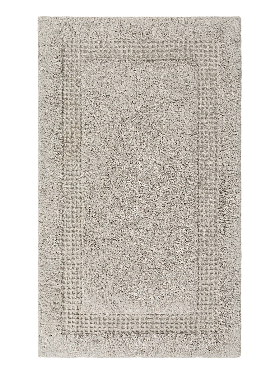 Коврик комнатный для ванной DeNASTIA 60x100 см 100% хлопок серый M111323 - фото 3