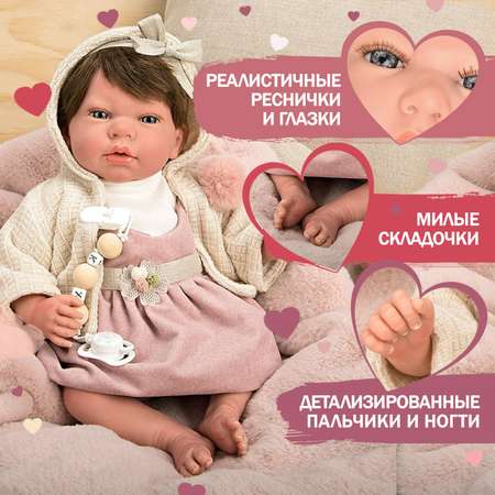 Кукла Arias Reborns Chloe новорожденный пупс мягкий 40 см реалистичный с пледом