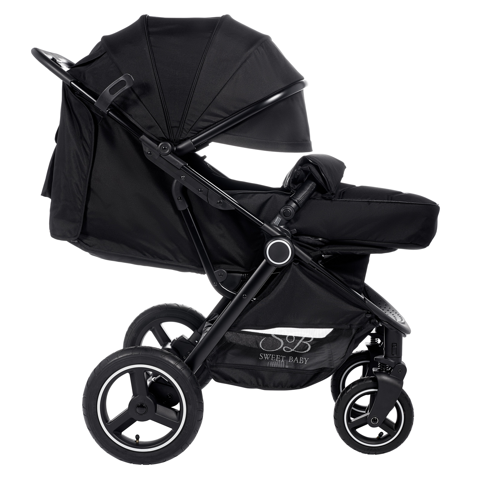 Прогулочная коляска Sweet Baby Suburban Compatto Air black - фото 3