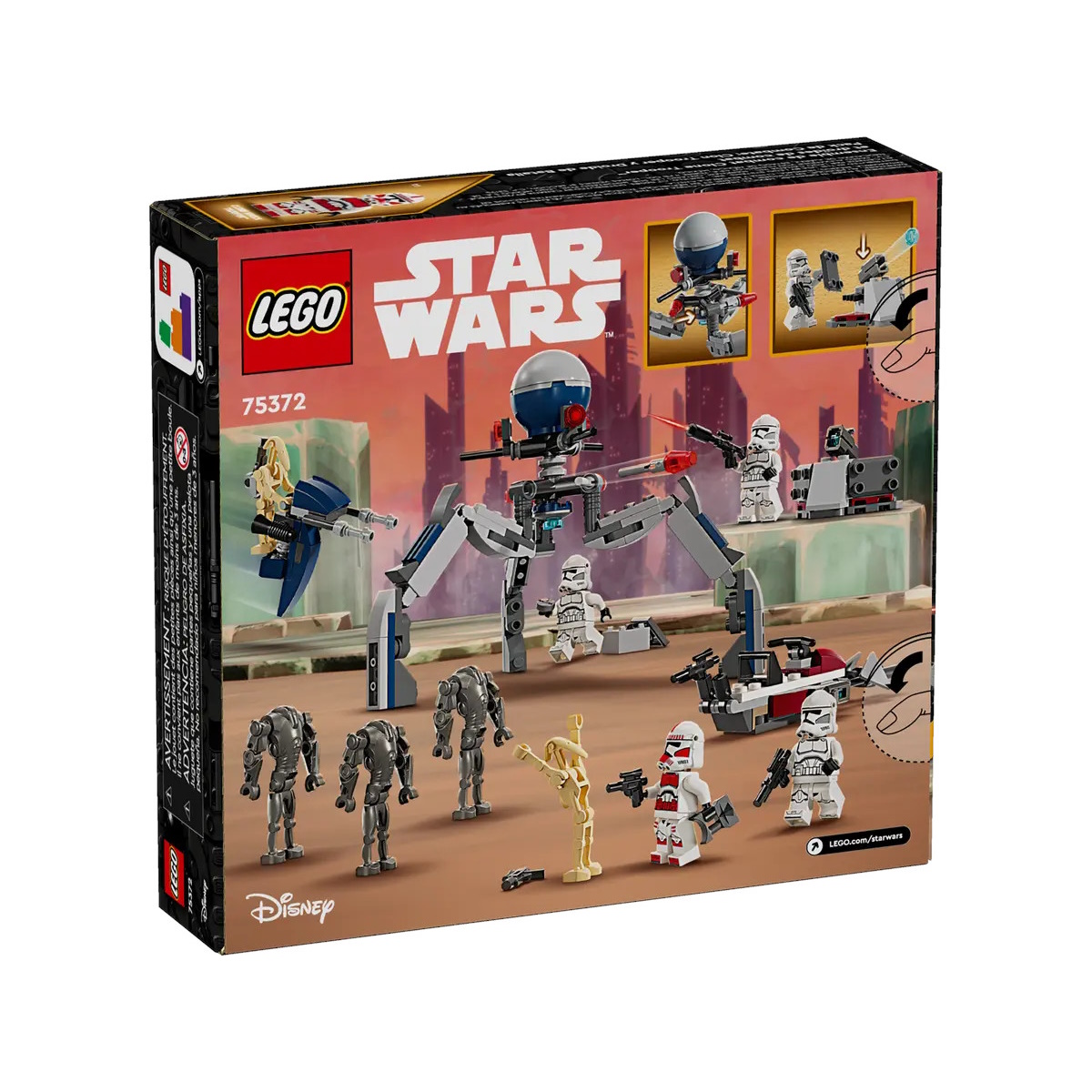 Конструктор LEGO Star Wars Боевой набор Clone Trooper и Battle Droid 75372 - фото 6