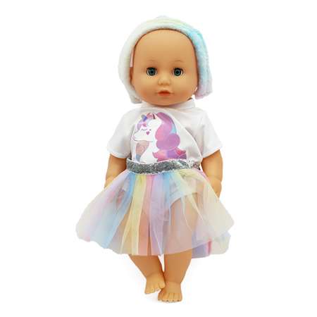 Одежда для пупса SHARKTOYS боди и юбка Единорог на куклу высотой 38-43 см.
