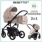 Коляска 2в1 Bebetto Luca Pro экокожа шасси Черное 30