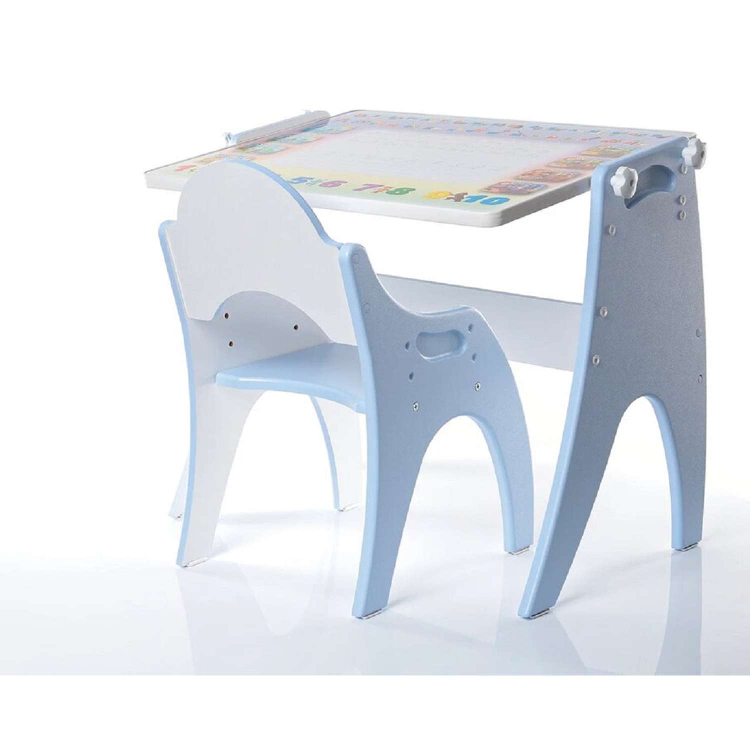 Стол-трансформер и стульчик Tech kids голубой Буквы-цифры - фото 2