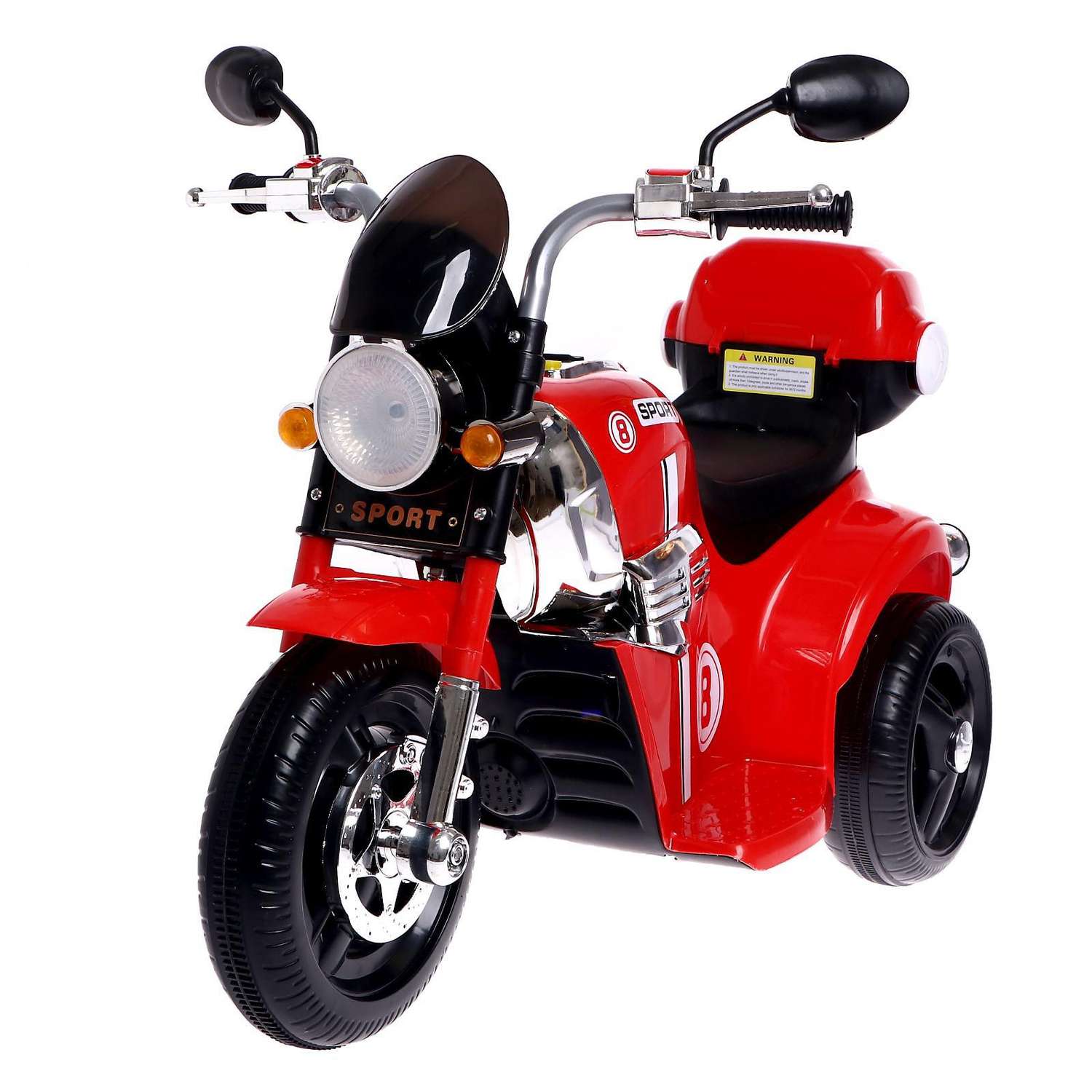 Электромотоцикл Sima-Land Чоппер с аккумулятором цвет красный - фото 1