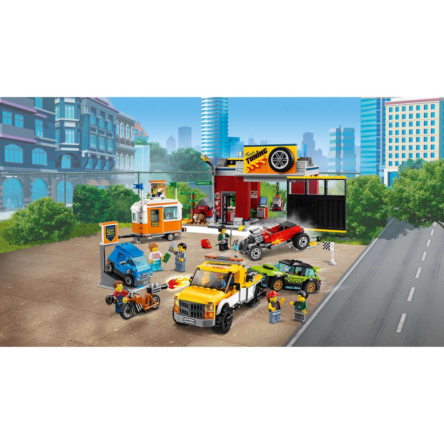 Конструктор LEGO City Nitro Wheels Тюнинг-мастерская 60258 - фото 9
