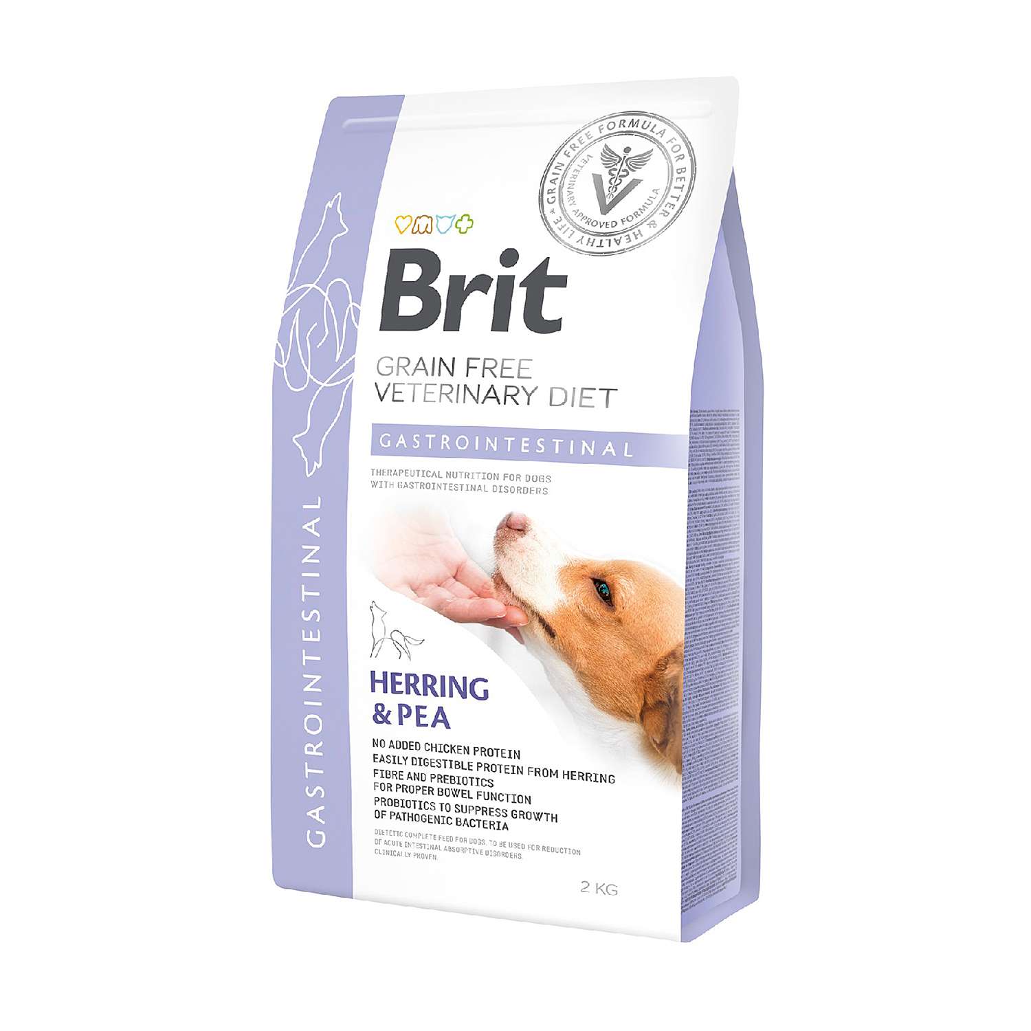 Корм для собак Brit 2кг Veterinary Diet Gastrointestinal беззерновой сельдь - фото 1