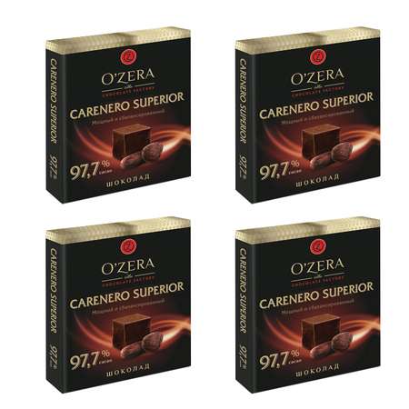 Шоколад OZera Carenero Superior содержание какао 97.7% 90 г 4 шт