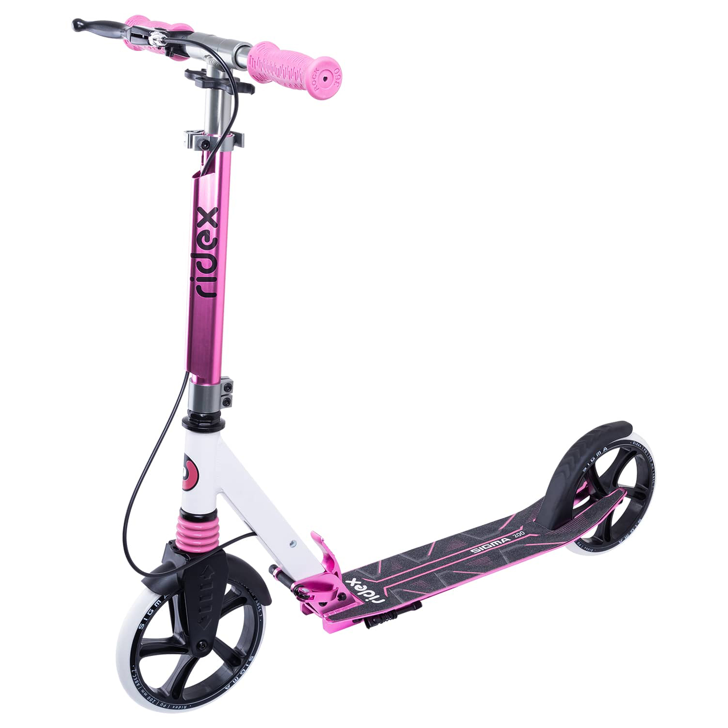 Самокат RIDEX двухколесный Scooter 2 wheels Sigma 200 white/violet - фото 1