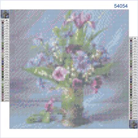 Алмазная мозаика на холсте Solmax Цветочная композиция 30 x 40 см CP54054