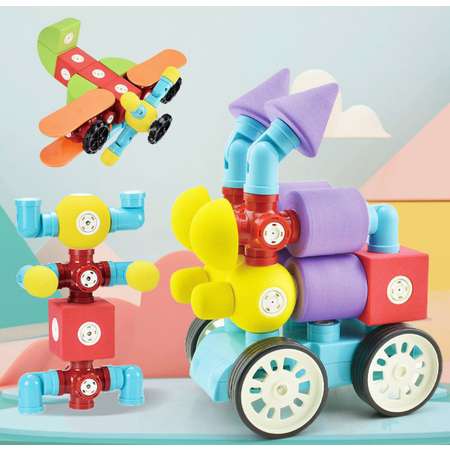 Магнитный конструктор Tong Le Hui Toys мягкий 48 деталей