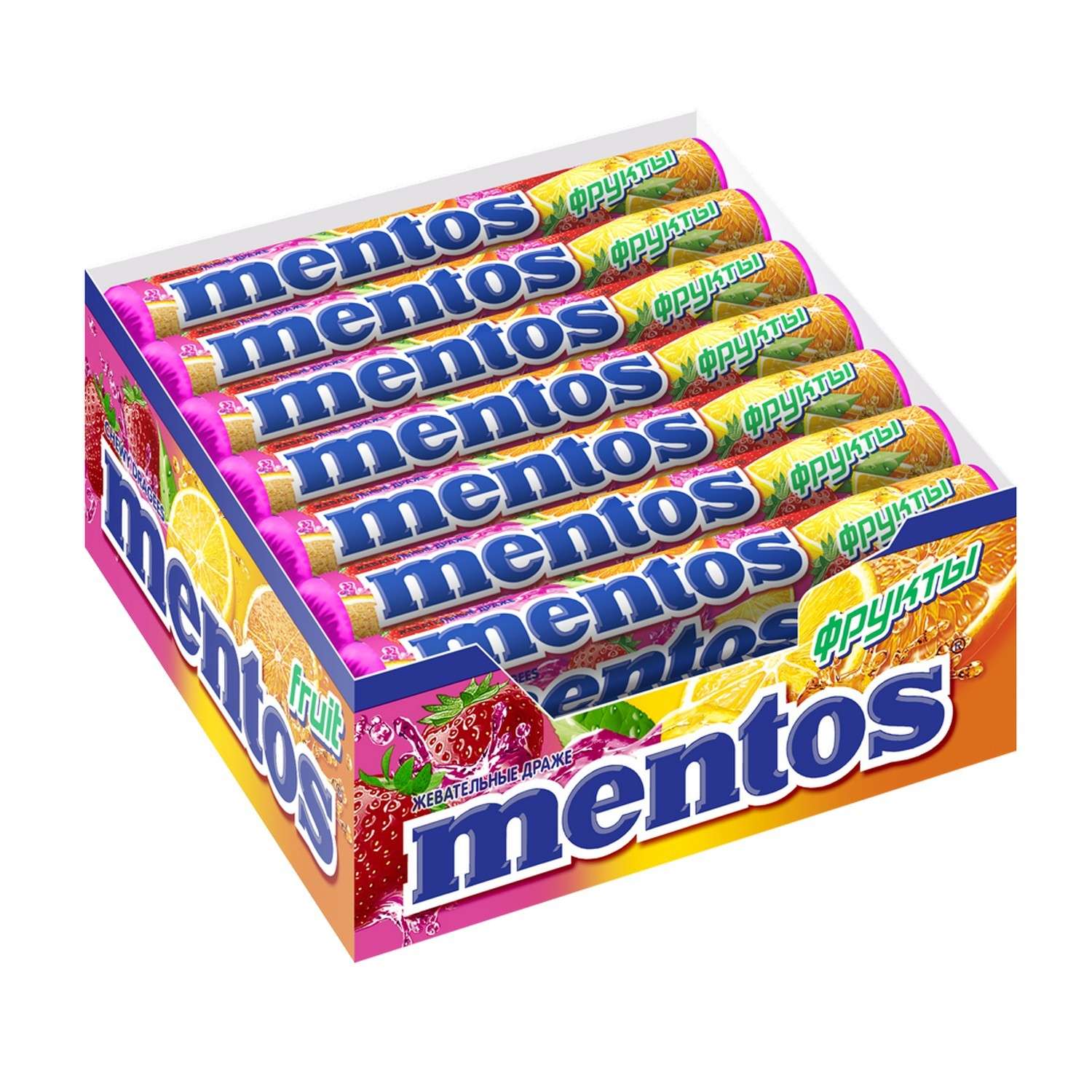 Жевательные драже Ментос фрукты 38г - фото 7