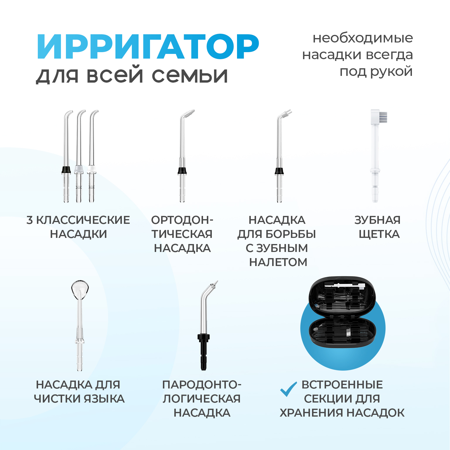 Стационарный ирригатор PECHAM Professional Black 600 мл для полости рта