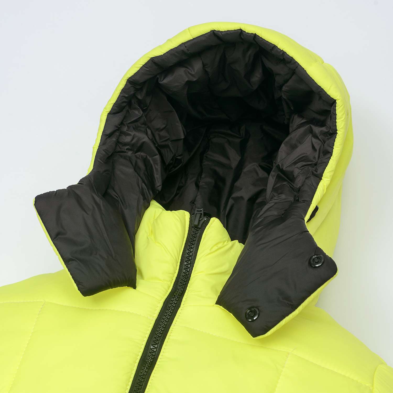 Пальто Orso Bianco OB41057-12_желтый неон/черный - фото 2