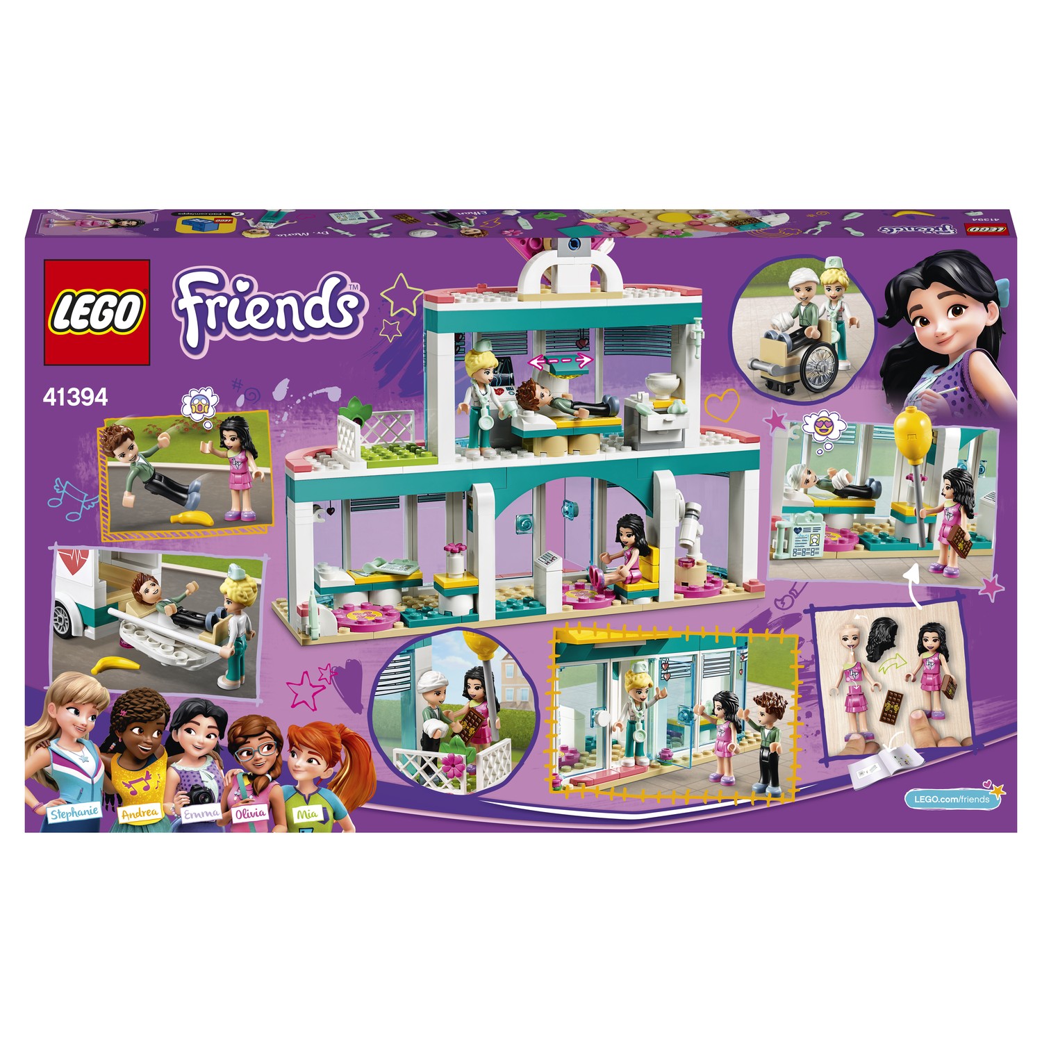 Конструктор LEGO Friends Городская больница Хартлейк Сити 41394 купить по  цене 2999 ₽ в интернет-магазине Детский мир