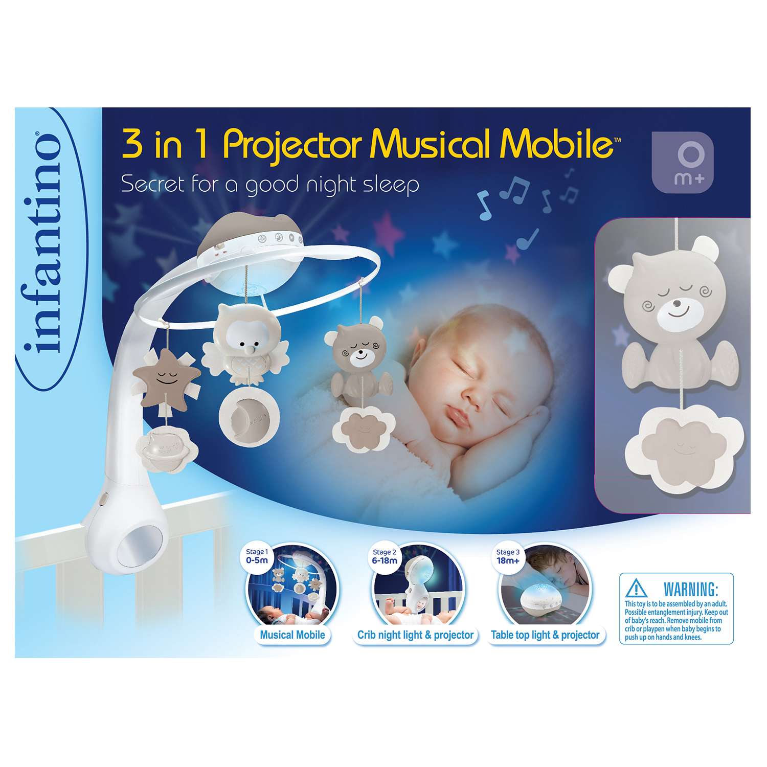 Игрушка INFANTINO Мобиль проектор музыкальный 4915 - фото 2