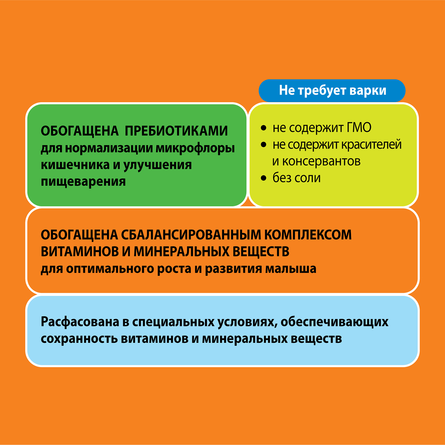 Каша Винни безмолочная рис-яблоко-пребиотик 200г 4месяцев - фото 2