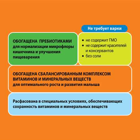 Каша Винни безмолочная рис-яблоко-пребиотик 200г 4месяцев