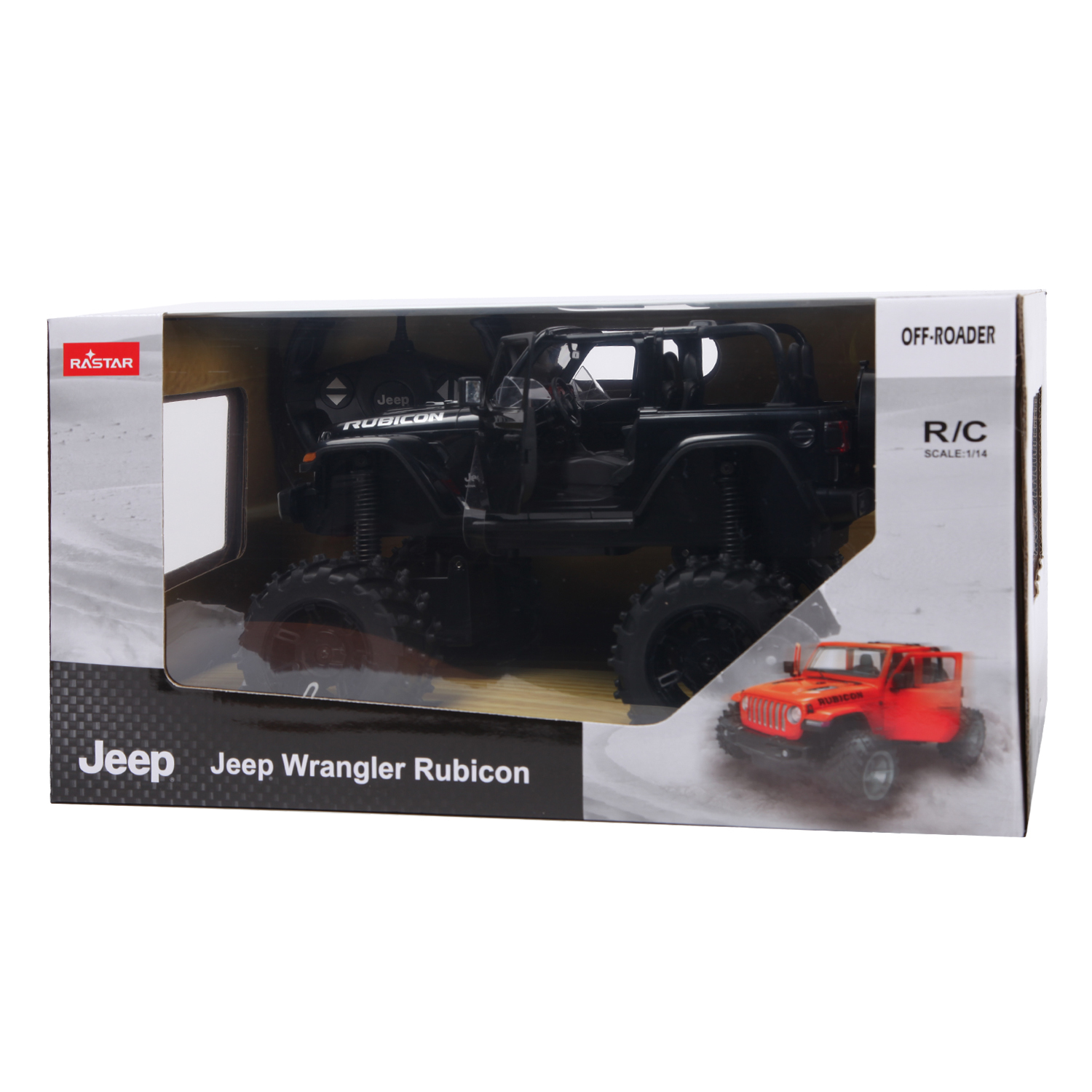 Машина Rastar РУ 1:14 Jeep Wrangler Jl Черная 79410