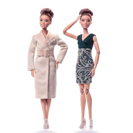 Комплект одежды для кукол Barbie VIANA зеленый и пыльная роза