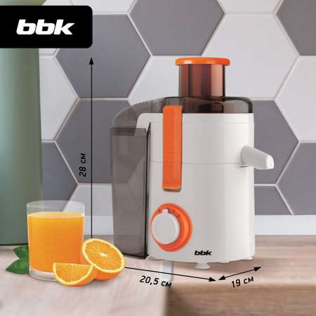Соковыжималка электрическая BBK JC060-H11 белый/оранжевый