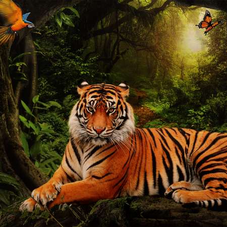 Пазлы классические Умные Игры Тигр в джунглях Удивительный мир 500 деталей