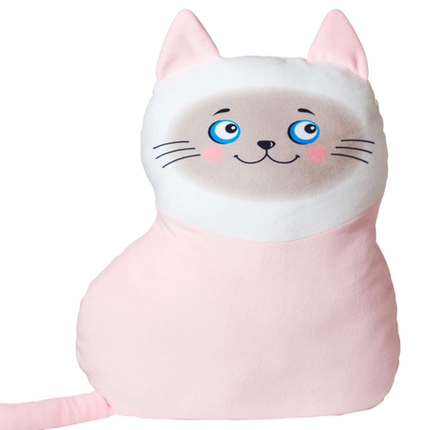 Подушка декоративная МАЛЬВИНА Кошка Сима 41 см розовая - фото 1