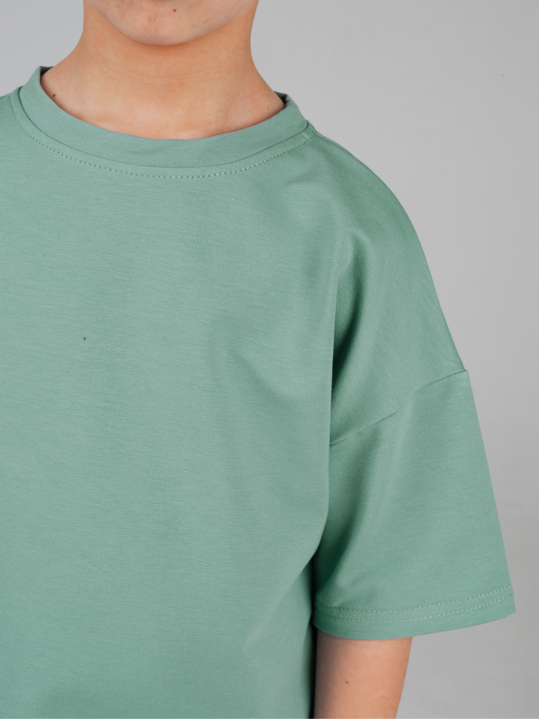 Футболка и шорты Cottonstory 250422-шорты/футболка/оверсйзDG-светло-зеленый - фото 11
