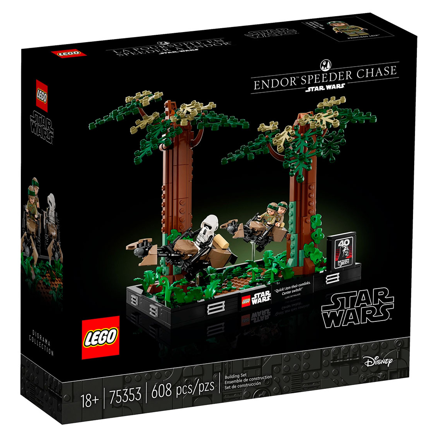 Конструктор LEGO SW Диорама Погоня на Эндоре 608 деталей 75353 - фото 7