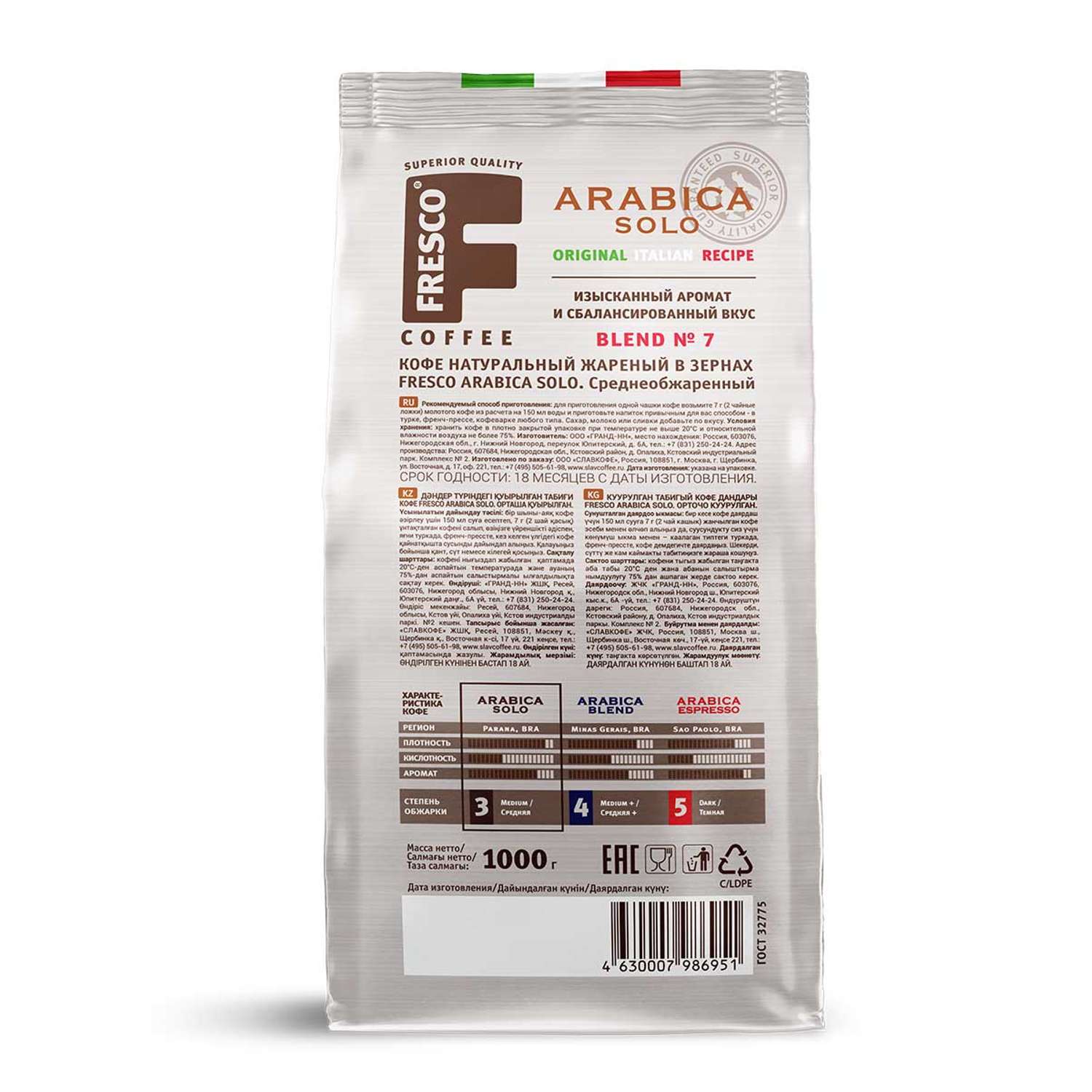 Кофе arabica зернах отзывы. Fresco Arabica Blend зерно. Кофе Арабика Соло. Кофе Арабика в зернах 1 кг. Кофе Фреско Соло зерна.