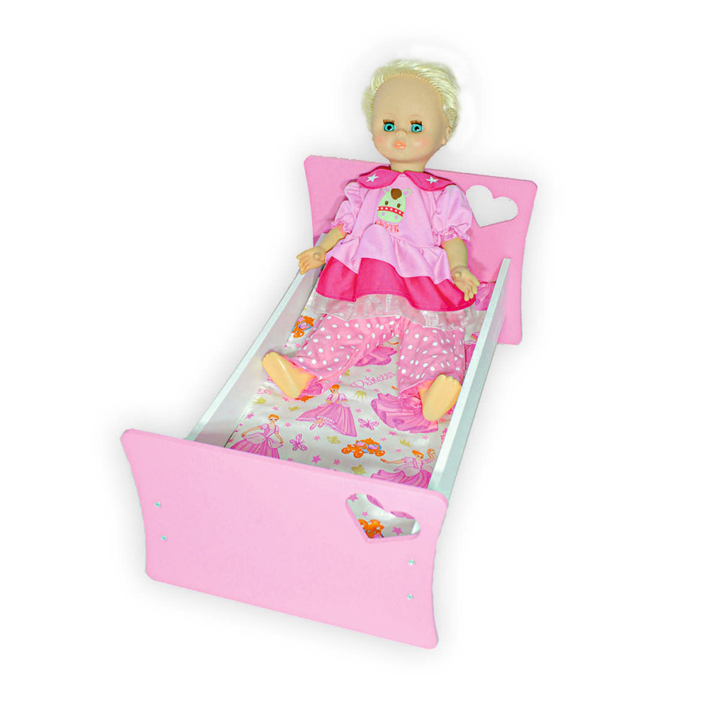 Мебель для кукол ViromToys Кроватка розовая Кд0011 - фото 2
