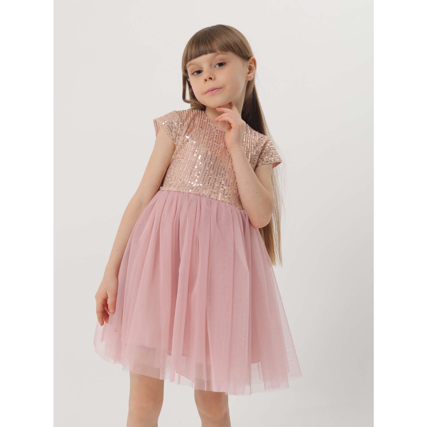 Платье BabyDreams ППП_1/розовые пайетки - фото 2
