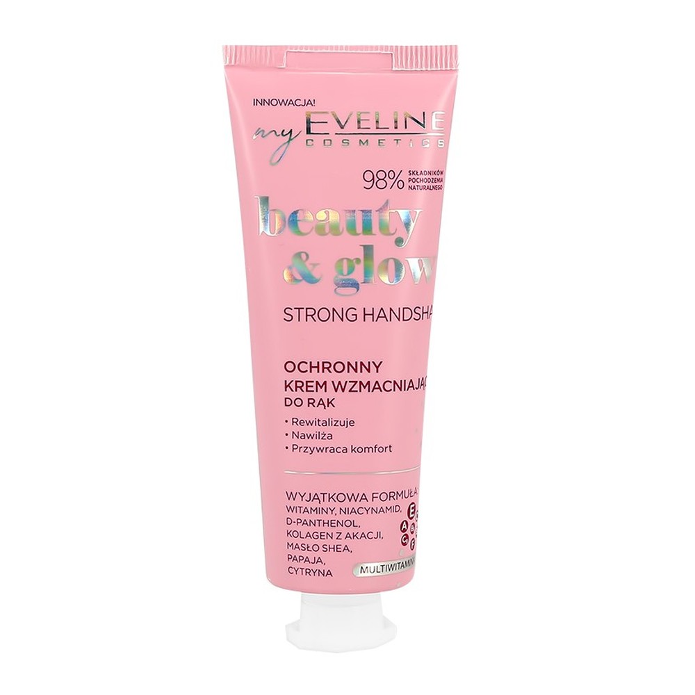 Крем для рук EVELINE Beauty glow защитный укрепляющий 50 мл - фото 4