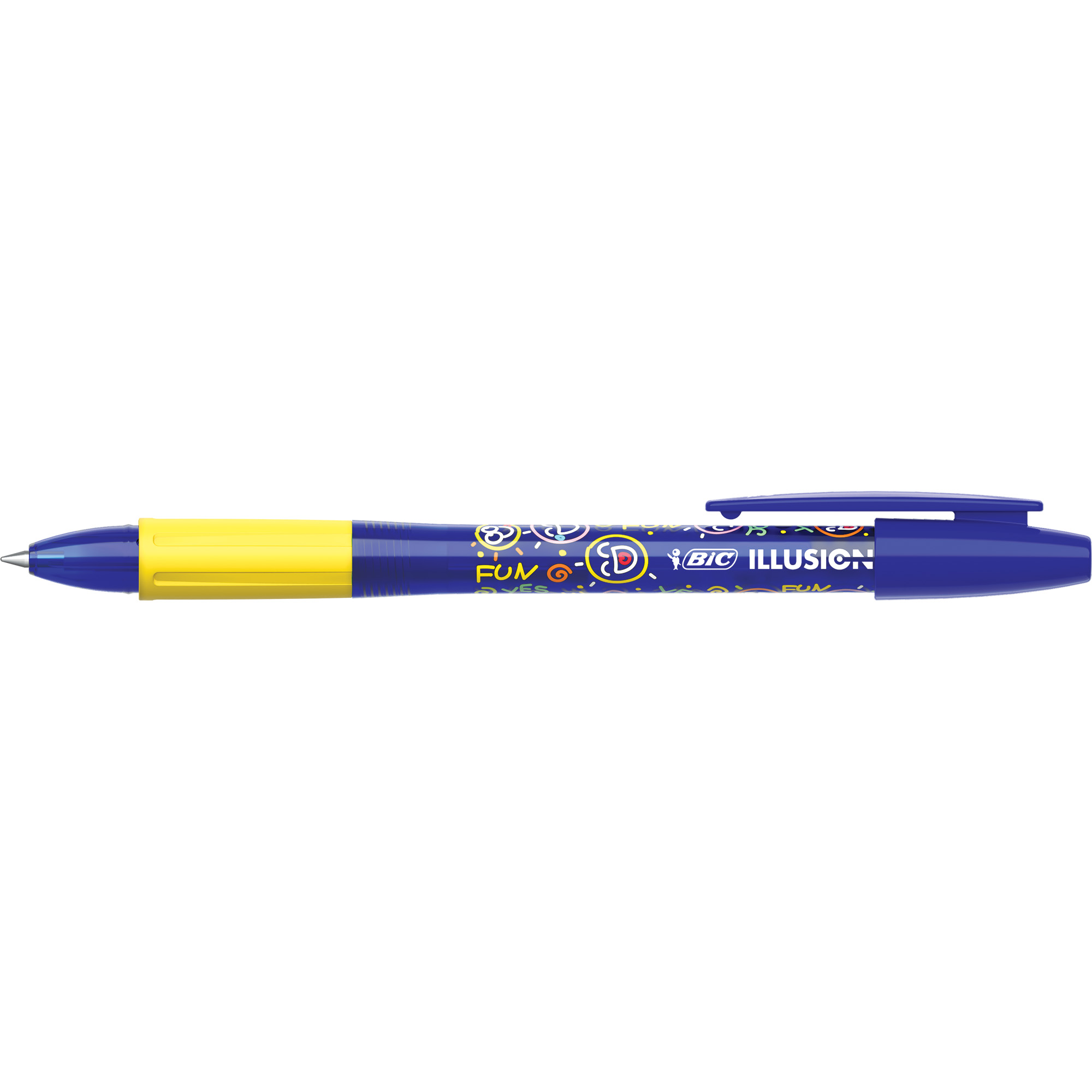 Ручка гелевая стираемая Bic Illusion Синий цвет 516518 - фото 3