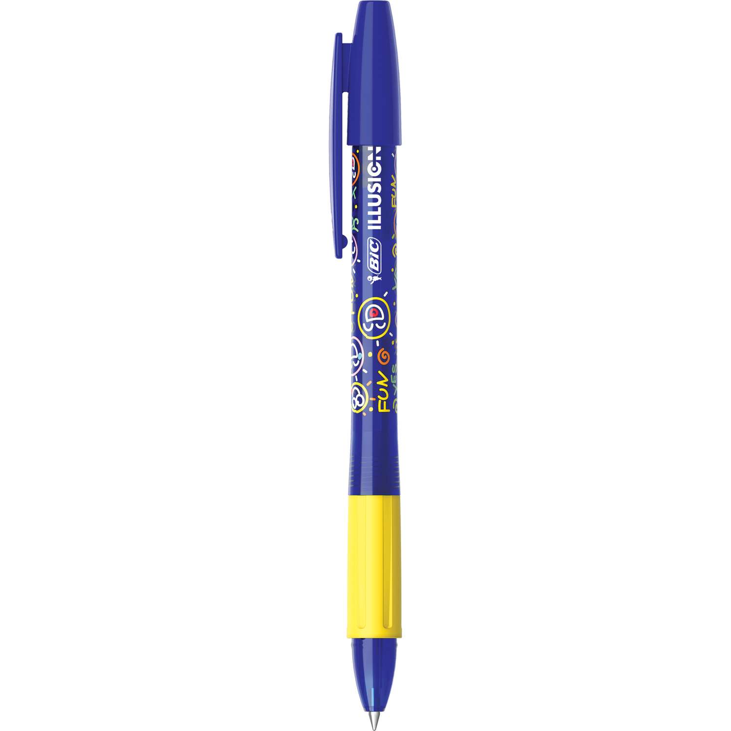 Ручка гелевая стираемая Bic Illusion Синий цвет 516518 - фото 3