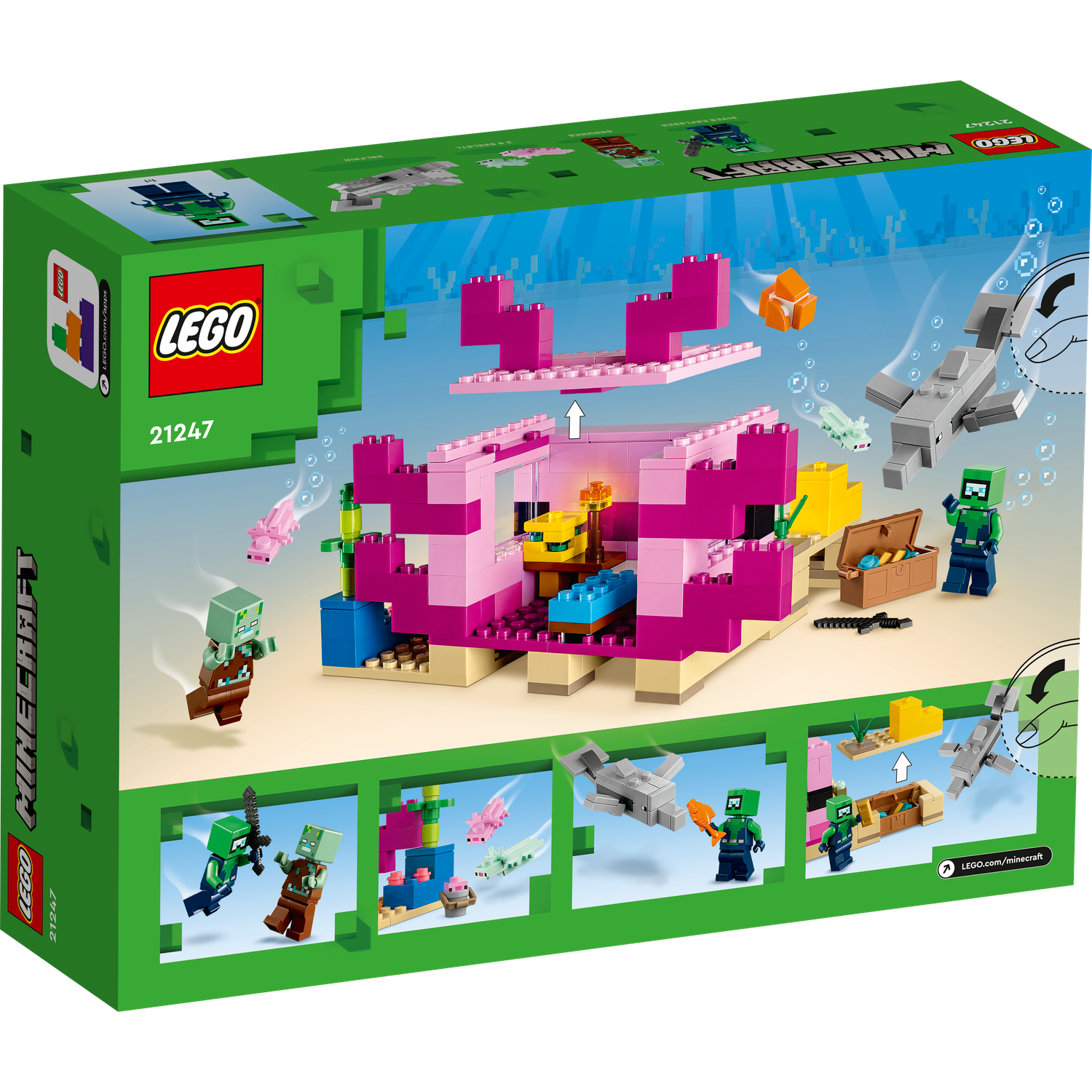 Конструктор LEGO Minecraft The Axolotl House 21247 - фото 8